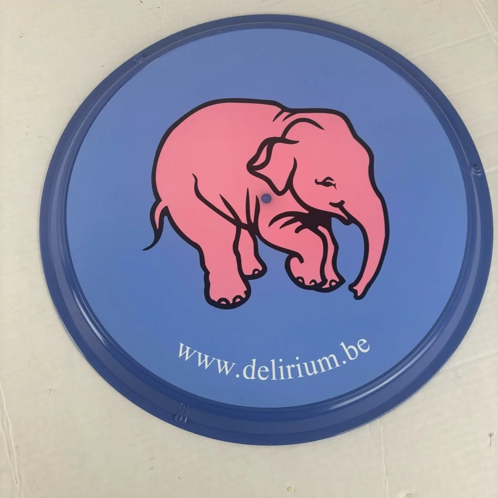 DELERIUM Tremen Belgium Beer Pink Elephant serving tray-collectible